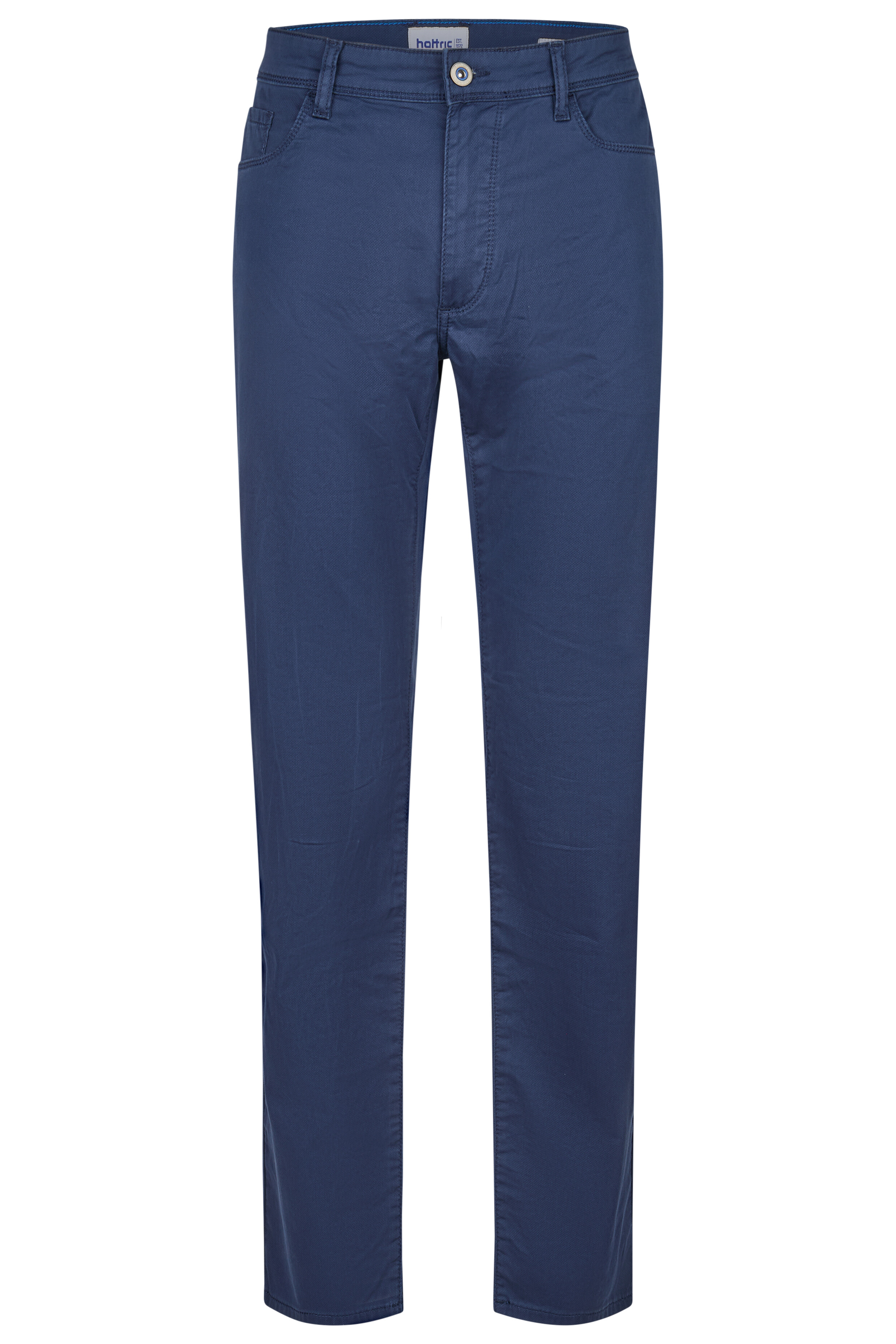 hattric 5-Pocket Hunter Cotton Satin Navy Herren Hosen