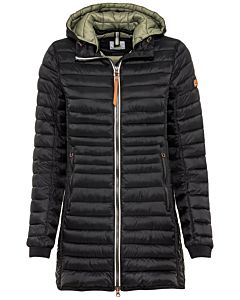 Lange Steppjacke aus recyceltem Polyamid