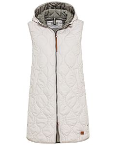 Lange Steppweste aus recyceltem Polyester