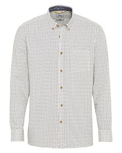 Langarmhemd Karo Button-Down-Kragen