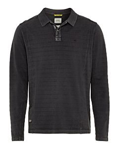 Langarm Poloshirt aus reiner Baumwolle