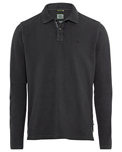 Langarm Poloshirt aus reiner Baumwolle