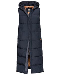 Lange Steppweste aus recyceltem Polyester