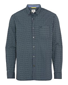 Langarmhemd Minimal Print Button-Down-Kragen