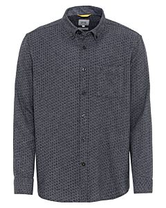 Langarmhemd Allover Print Button-Down-Kragen