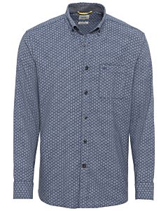 Langarmhemd Allover Print Button-Down-Kragen