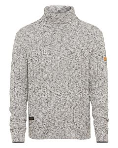 Rollkragenpullover mit Zopfmuster-Optik