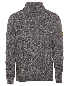 Rollkragenpullover mit Zopfmuster-Optik
