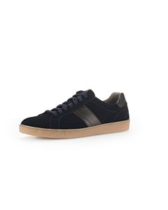 Sneaker low Materialmix Leder/Textil blau