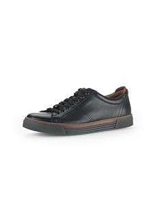 Sneaker low Glattleder schwarz