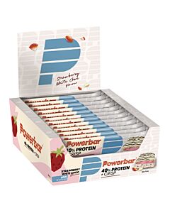 Powerbar 40% Protein Plus Crisp Strawberry White Choc 12x40g-High Protein Riegel