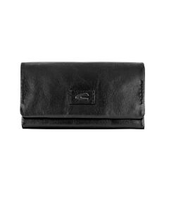 Rise, Long flap wallet, black
