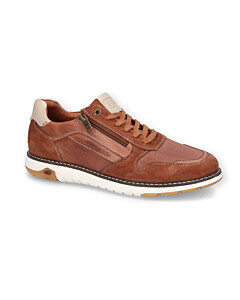 Halbschuh Split/Nappa COGNAC/WEISS