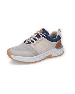 Sneaker crazy horse pu/textile GRAU/BRAUN