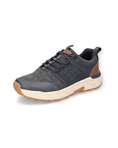 Sneaker crazy horse pu/textile NAVY/BRAUN