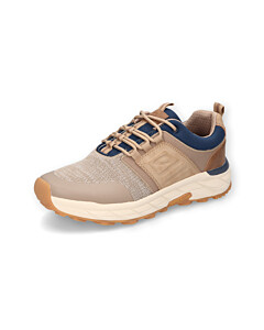 Sneaker crazy horse pu/textile STONE/MULTI