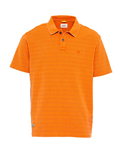 Kurzarm Poloshirt im tonalen Streifenmuster