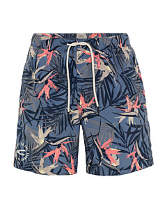 Quick Dry Beachshorts mit Blätterprint