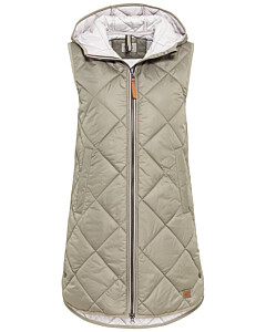 Longweste mit Kapuze aus recyceltem Polyester