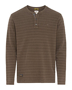 Langarm Henleyshirt aus reiner Baumwolle