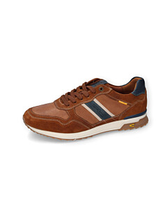 Halbschuh Split/Nappa TAN/BLAU