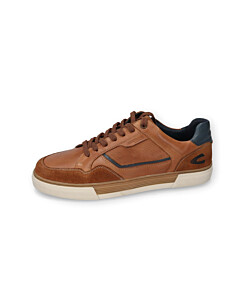 Halbschuh Split/Nappa COGNAC/BLAU