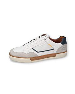Halbschuh Split/Nappa WEISS/BLAU