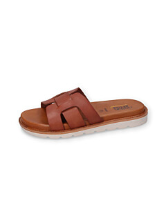 Sandale brushed Nappa COGNAC