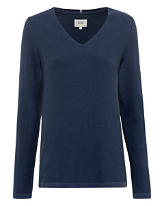 Feinstrickpullover mit V-Ausschnitt