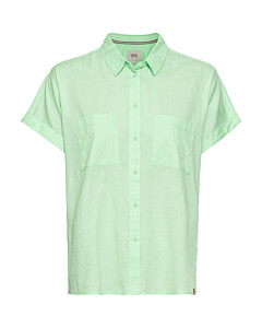 Halbarm Bluse aus einem Baumwoll-Twill