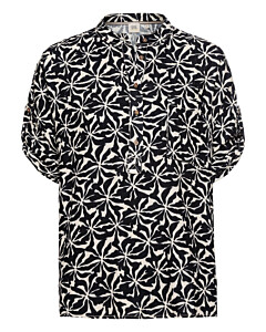 Musselin-Schlupfbluse im Allover-Print