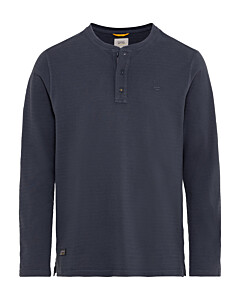 Henley Langarmshirt aus reiner Baumwolle