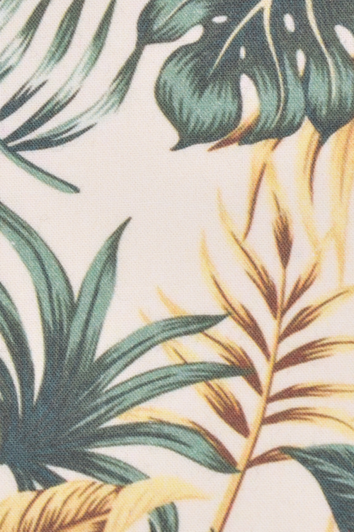 Beige Palmleaf Print